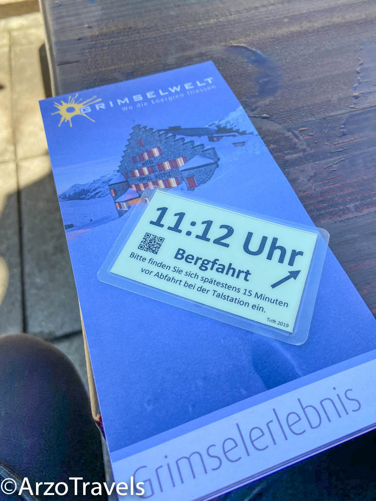 Ticket for Triftbahn, Arzo Travels