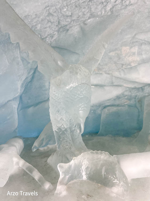 Ice sculpure at Ice Palace at Jungfraujoch