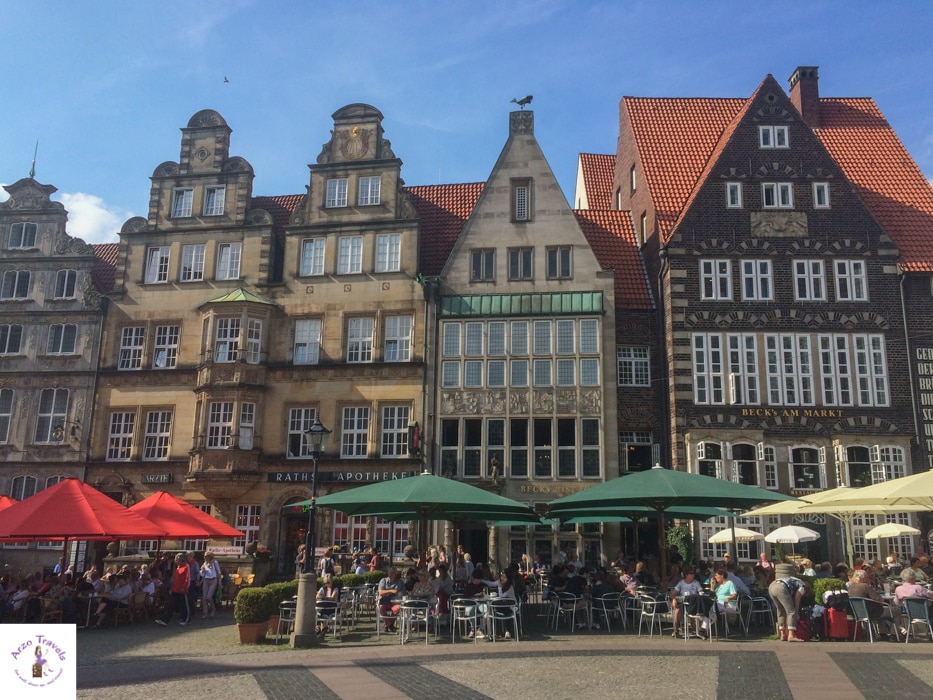 Market Square in Bremen in teh summer