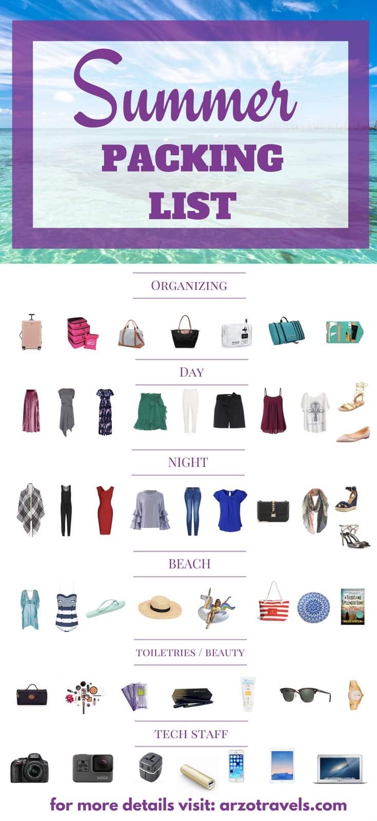 Ultimate Packing List: The Perfect Summer Packing List - find a list with all things to pack for you next summer holidays.