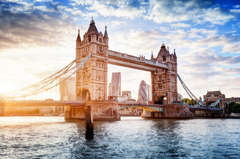 Tower Bridge in London, the UK. @shutterstock