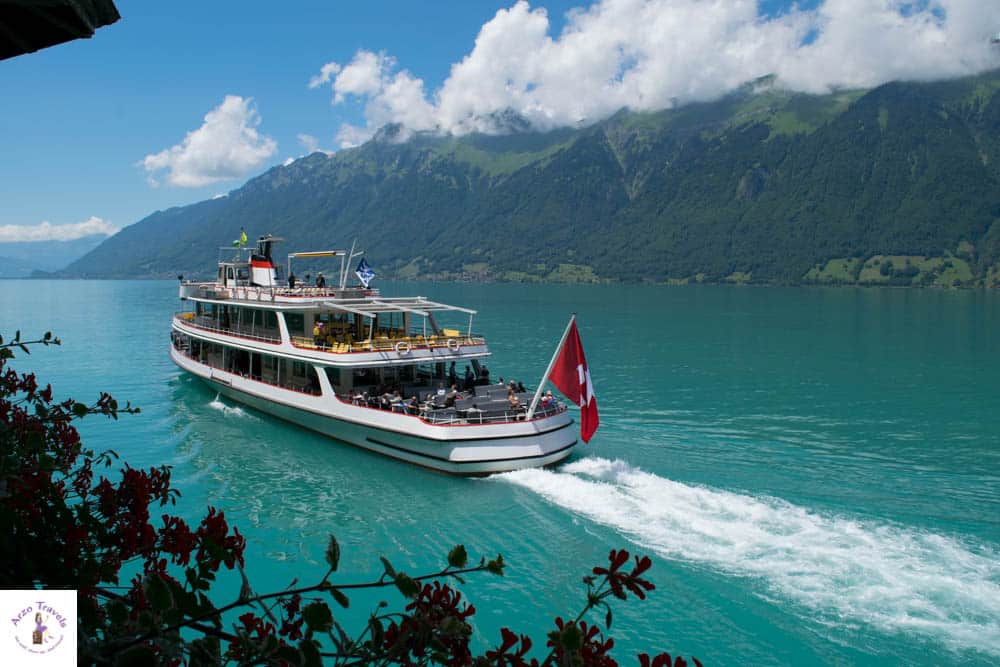 Arrive by boat at Grandhotel Giessbach or just do a boat tour on Lake Brienz