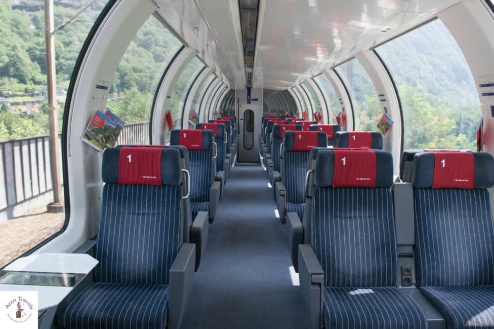 Panorama Trains in Switzerland - this was taken inside a Gotthard Panorama Express