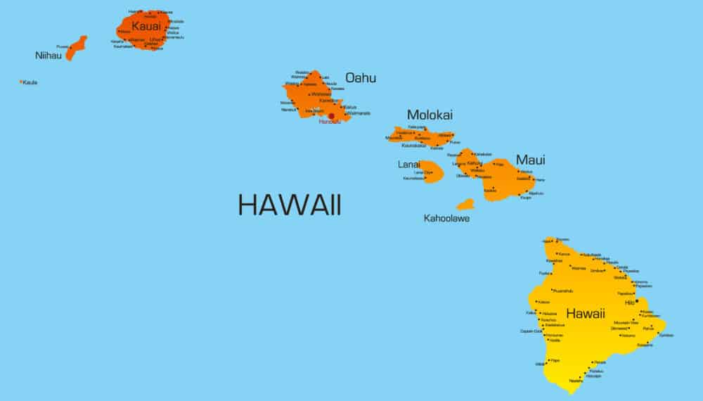 Hawaii map Hawaii guide