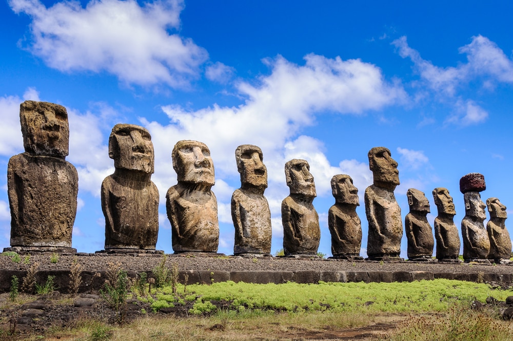 Moais of Ahu Tongariki, Easter island, Chile Best things to do in Chile