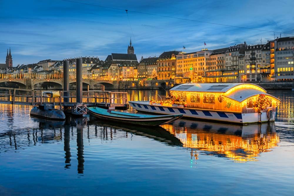 Weihnachtsfähre Basel- Christmas ferry in Basel