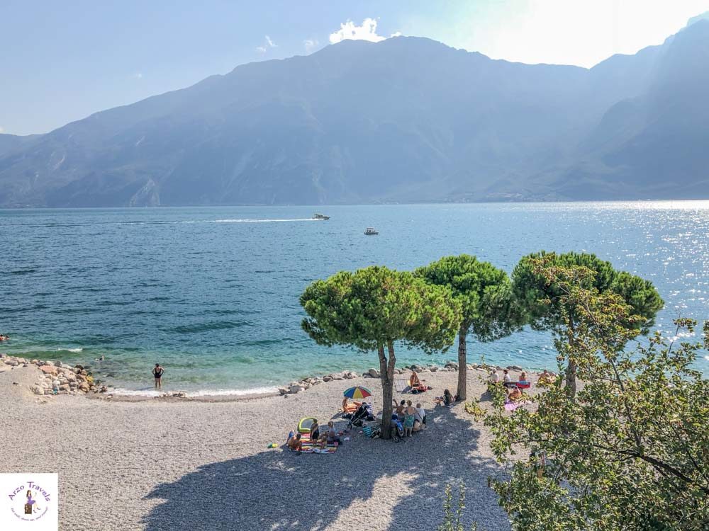 Limone the most beautiful place at Lake Garda, beach day