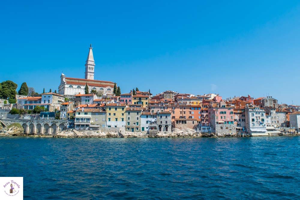 Croatia, Rovinj seen from a boat trip