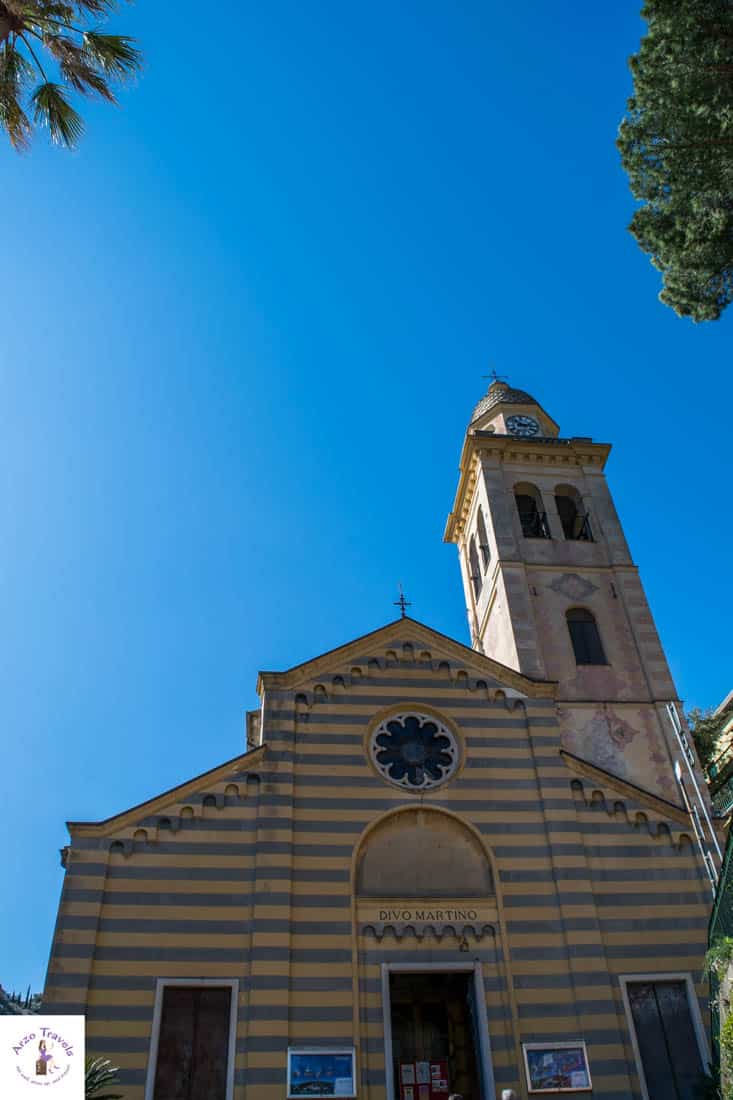 Portofino church, one of the main tourist attractions in Portofino