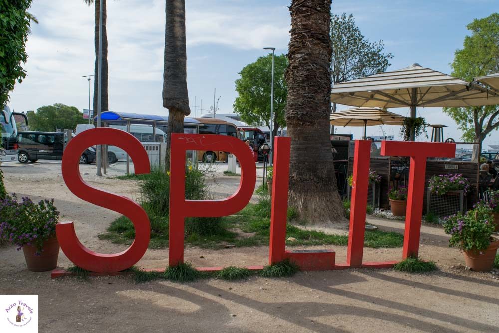 Split logo at the waterfront in Split