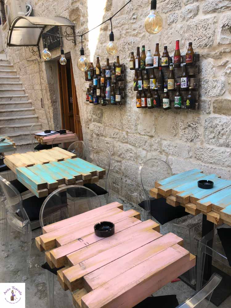 Cute, colorful cafes in Trogir