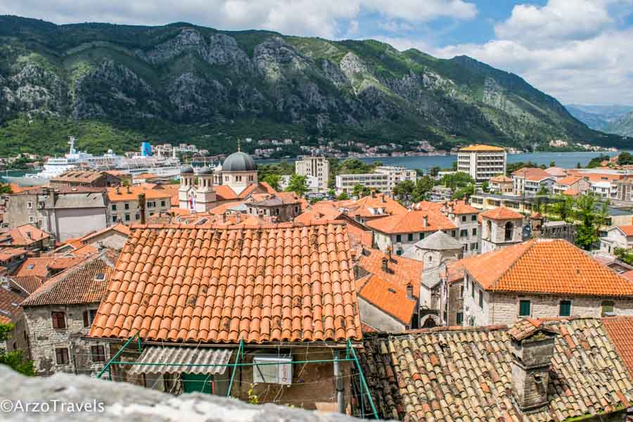 City walls in Kotor, Montenegro