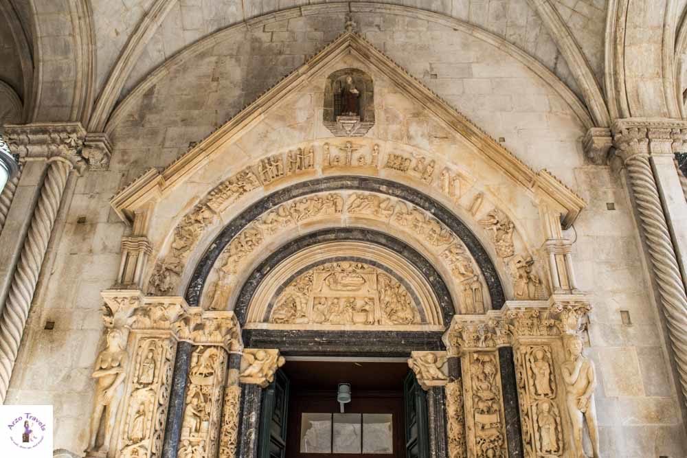 Door of the cathedral in Trogir