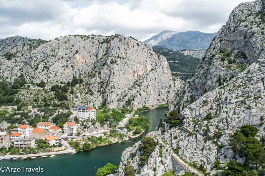 Omis view from the fortress of the fjords