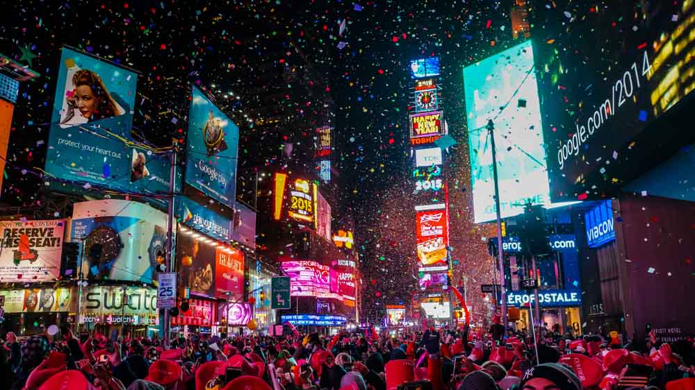 New Year’s Eve in Times Square is a must-do in NY in winter