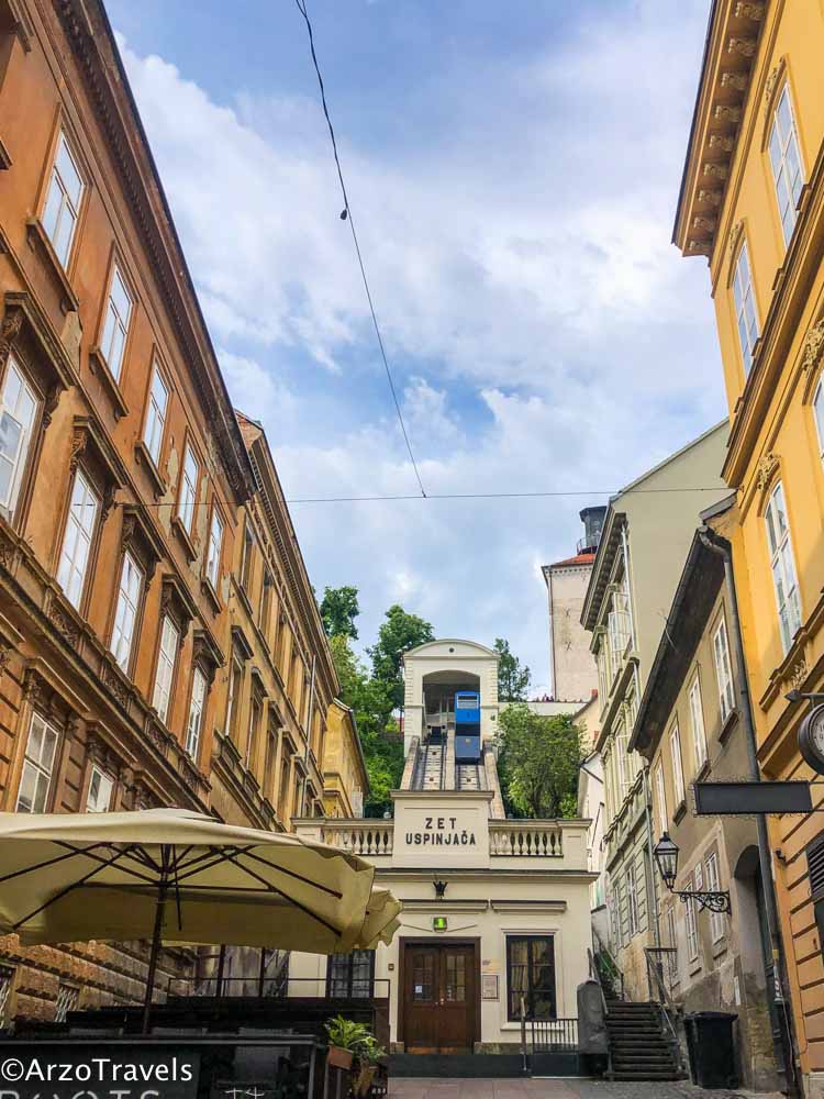 Shortest funicular in Zagreb, Croatia