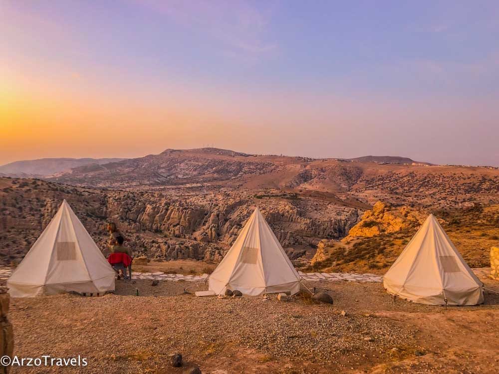 Dana Nature Reserve at sunset