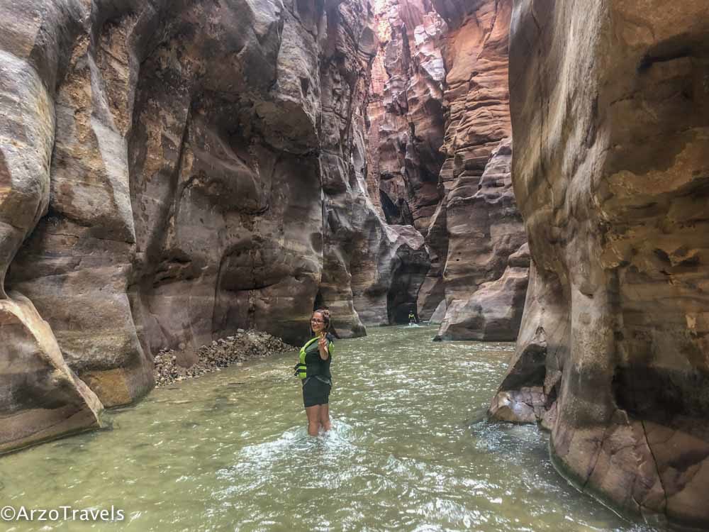 Wadi Mujib in Jordan is one of the fun places to go in Jordan