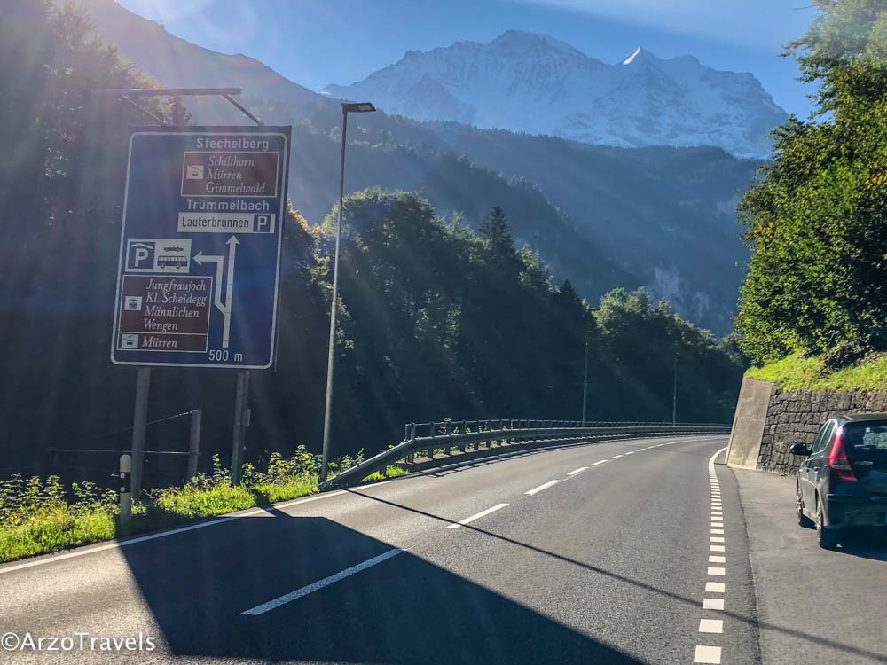 Driving in Switzerland, Jungfrau region