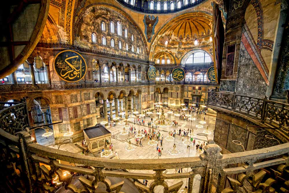 Hagia Sophia, view from the upper gallery is one of the best things to do in 48 hours in Istanbul