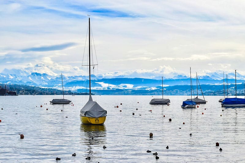 Lake Zurich in winter