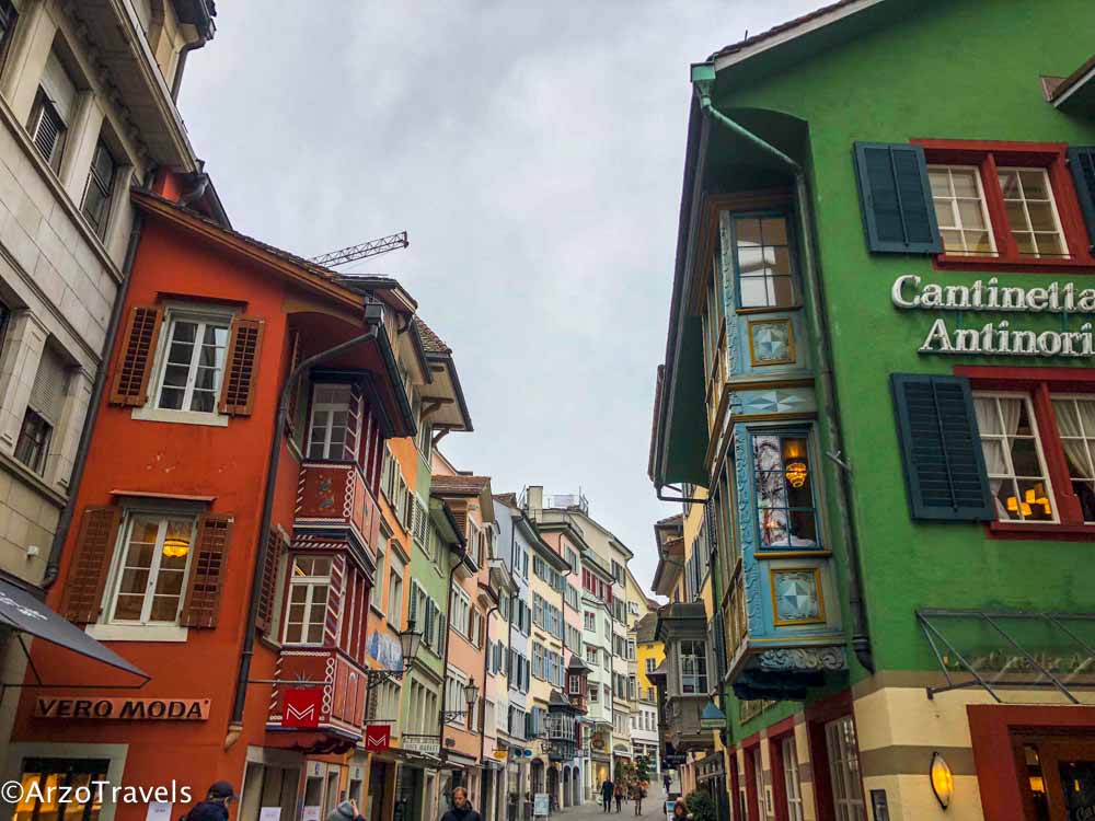Old town in Zurich in winter, Switzerland