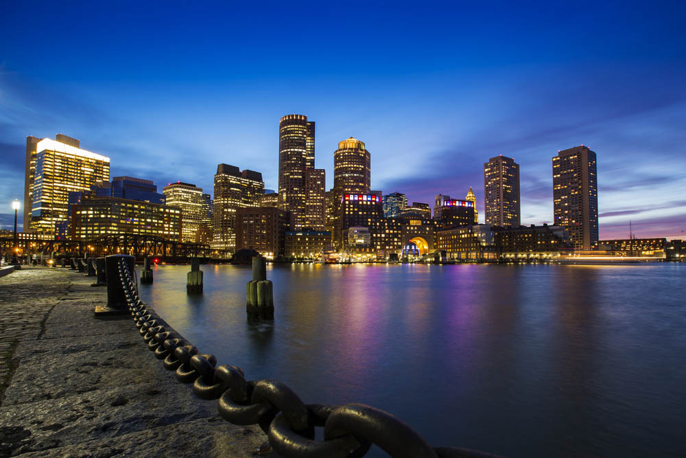 Boston Skyline from Downtown Harborwalk