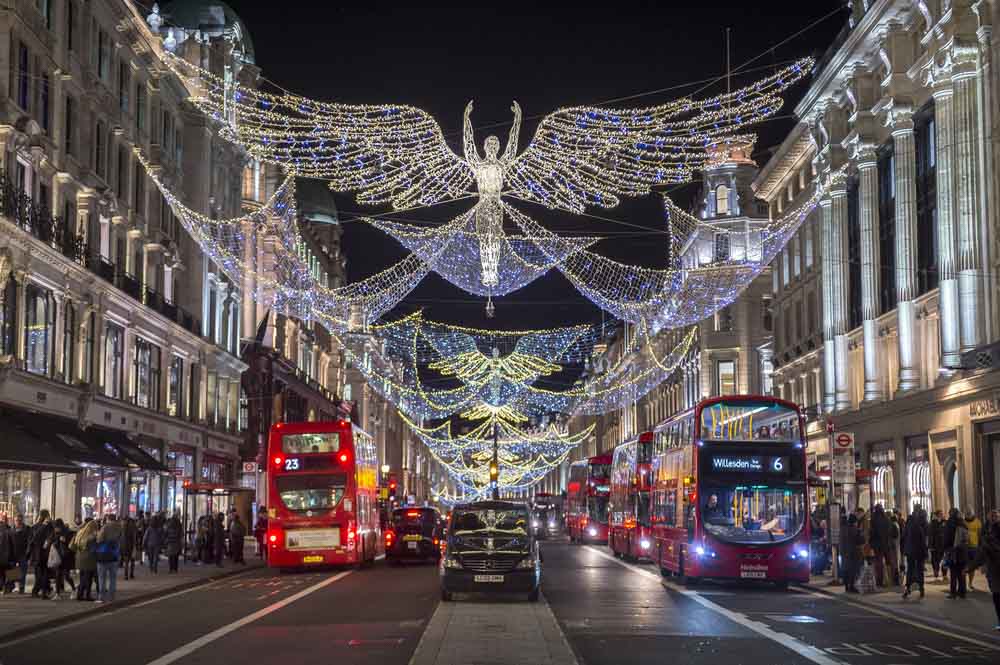 Regent Streets in London is one best things to do in Decmeber