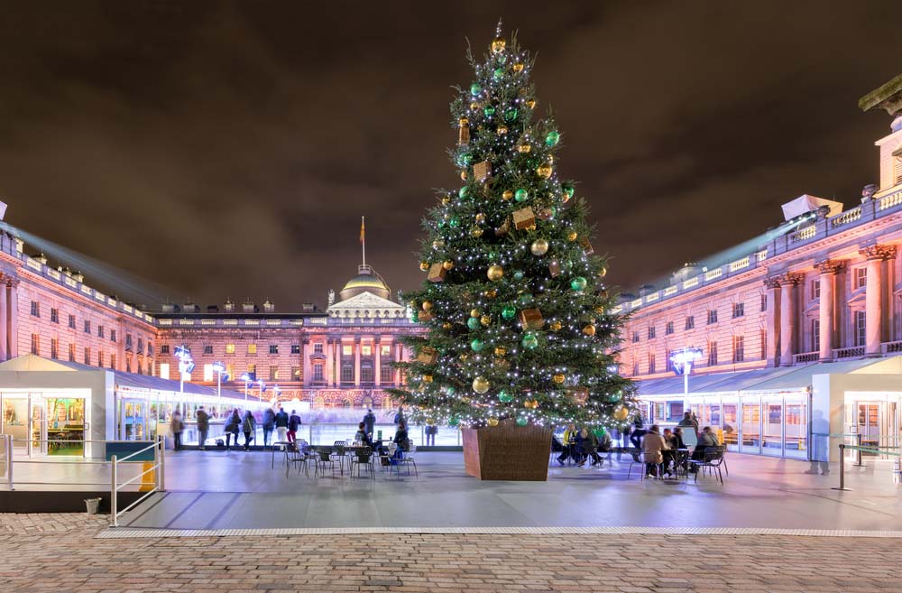Somerset House in Central London is one of the best places to visit in winter in London