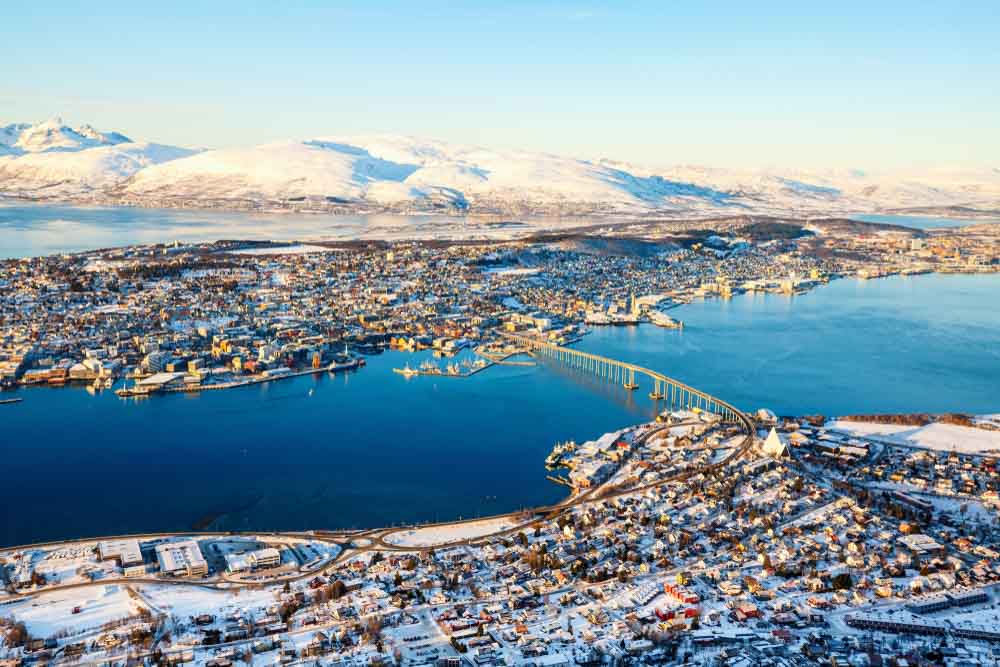 Tromso in Northern Norway is beautiful place to visit in winter