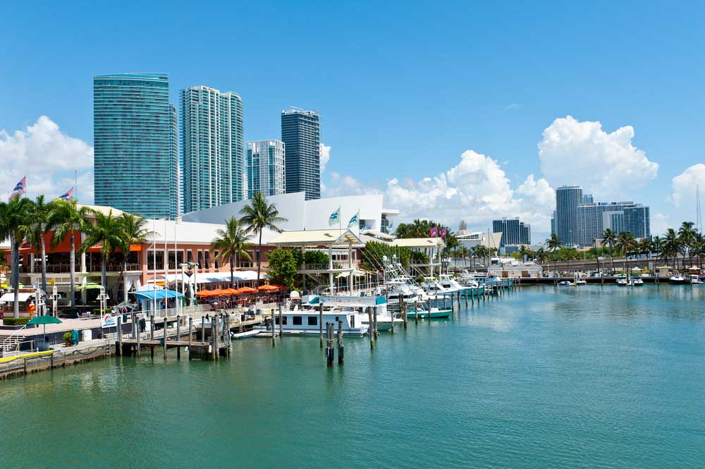 View of the Miami Bayside Marketplace.