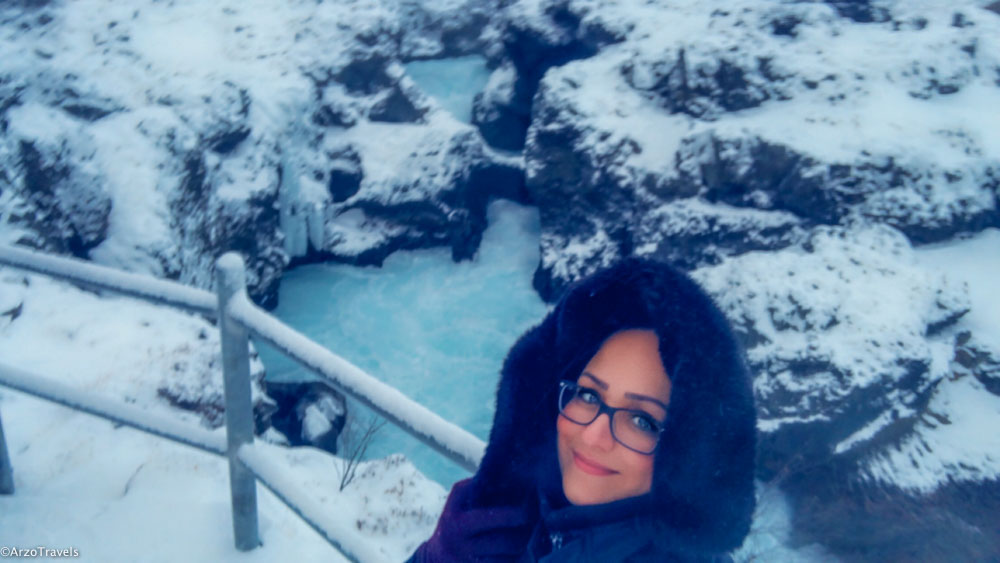 Waterfalls in December in Iceland with Arzo Travels