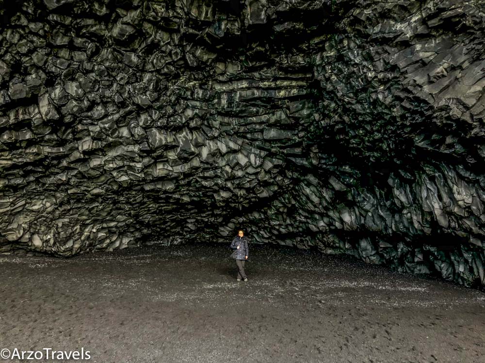 Black Sand Beach in Vik, a day tour from Reykjavik