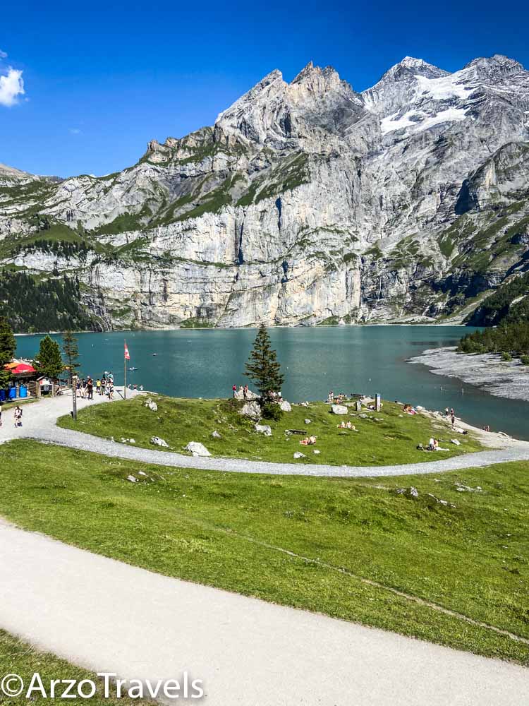 At Oeschinensee Lake with Arzo Travels