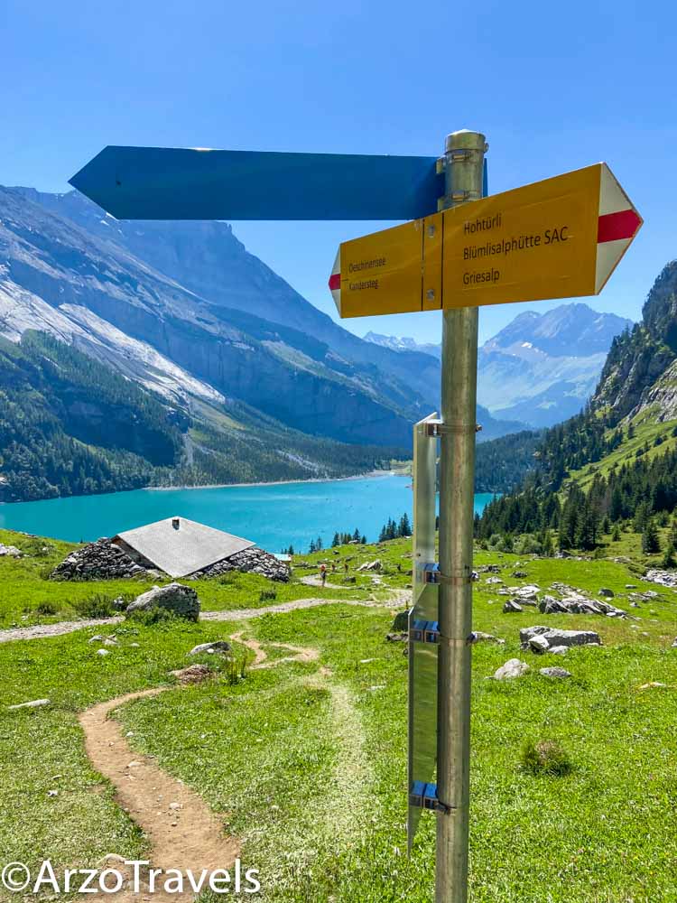 How to get to Oeschinensee via hiking arzo travels