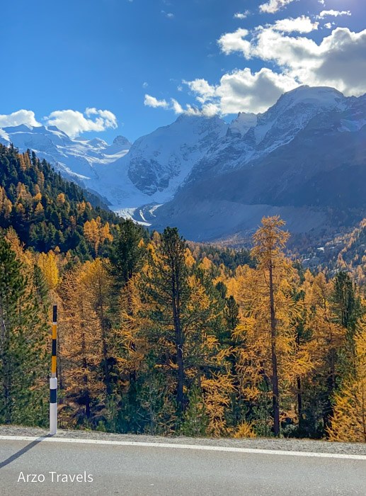 Bernina Express with Arzo Travels, Mortaratsch Glacier