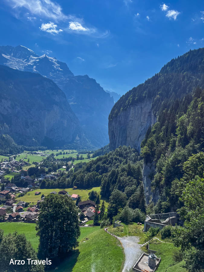 Lauterbrunnen valley seen from Alpgrütsch gondola