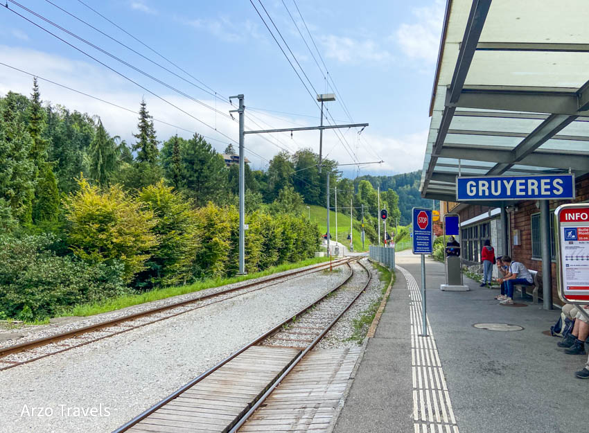 Train station in Gruyeres