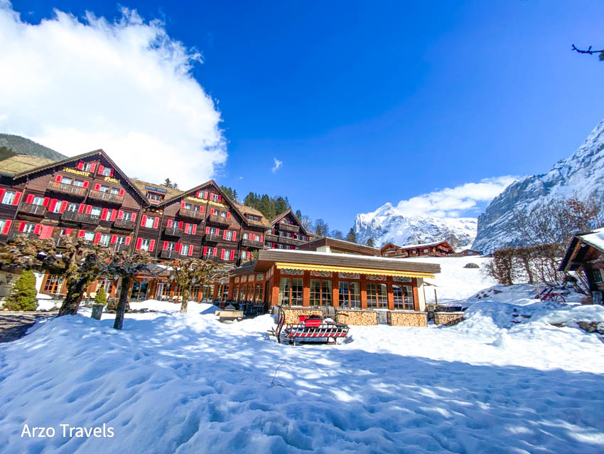 Romantik Hotel Schweizerhof in Grindelwald in winter