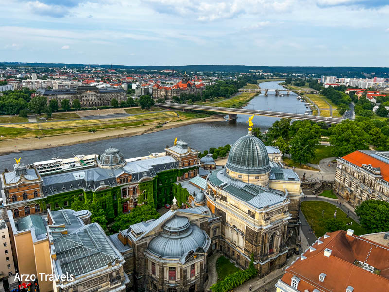 Views of Elbe River from Frauenkirche, Arzo Travels