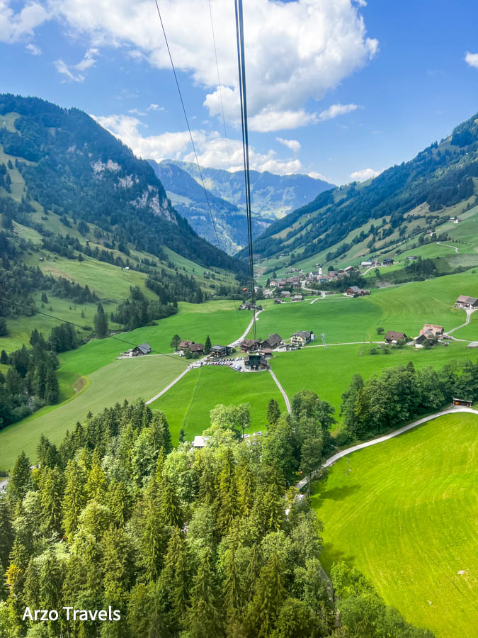 Cable car ride in Switzerland