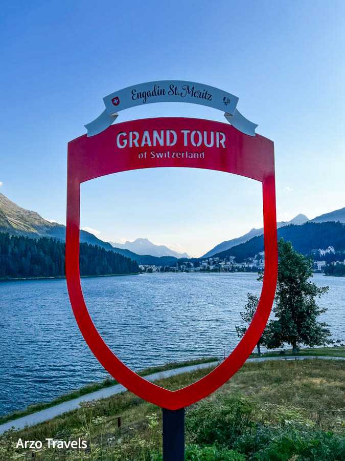 Grand Tour sign in St Moritz