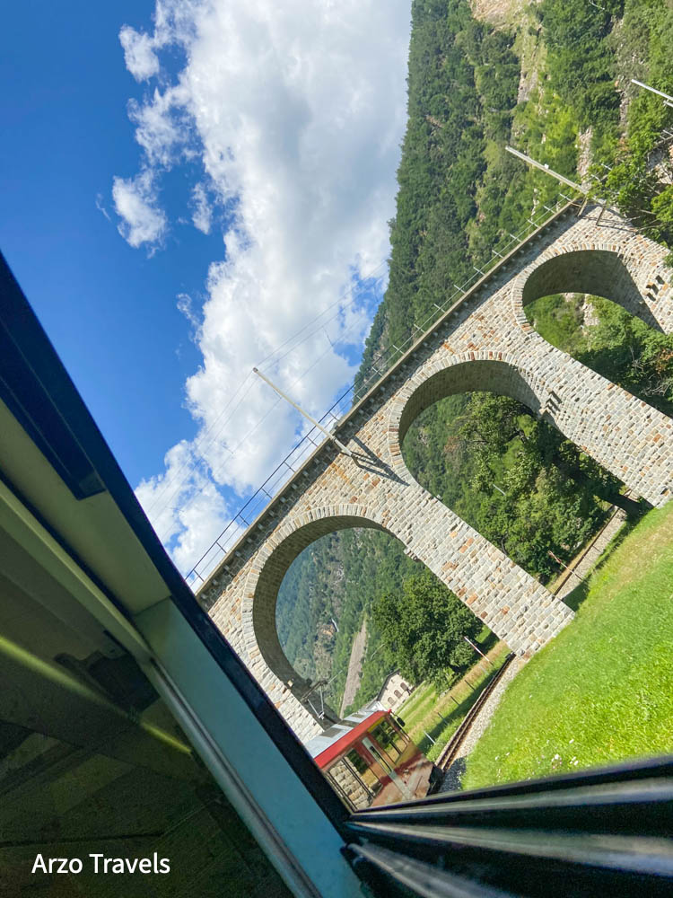 Brusio Circular Viaduct highlight of Bernina Express