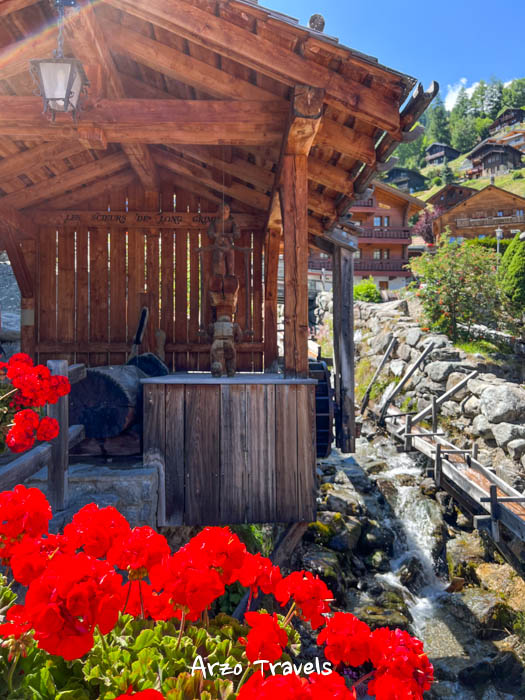 Grimentz in Switzerland watermill