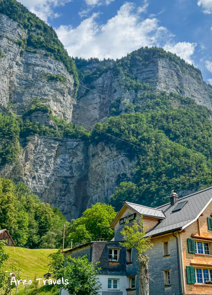 Seerenbach Falls at Walensee in Switzerland