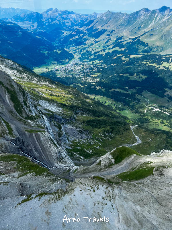 Cable car view from Glacier 3000, Switzerland