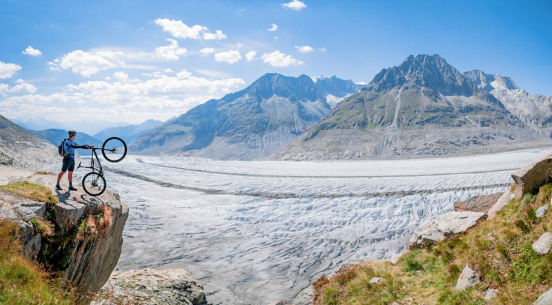 Bike around Aletsch Glacier