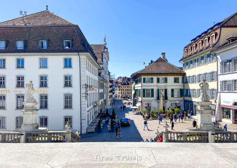 Market square in Solothurn, Switzerland, Arzo Travels Märetplatz