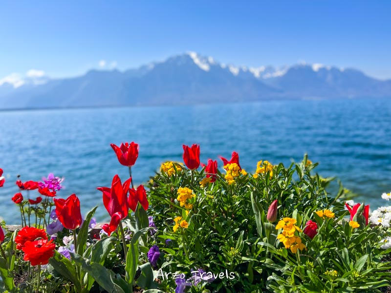 Montreux Switzerland and hotels at Lake Geneva