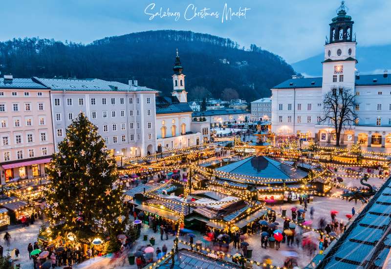 Salzburg Christmas Market in Austria winter